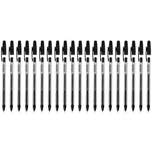 Ballpoint Pens, Gel Ink Ballpoint Pens, Smudge Free, Extra Fine Point 0.5 mm, Ideal for School, Office (Black, 20 Pens)