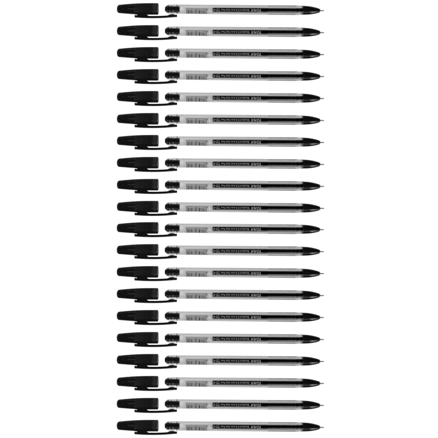 Ballpoint Pens, Gel Ink Ballpoint Pens, Smudge Free, Extra Fine Point 0.5 mm, Ideal for School, Office (Black, 20 Pens)