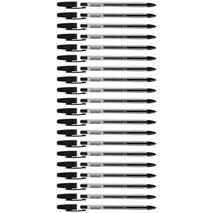 Ballpoint Pens, Gel Ink Ballpoint Pens, Smudge Free, Extra Fine Point 0.5 mm, Ideal for School, Office (Black, 20 Pens)