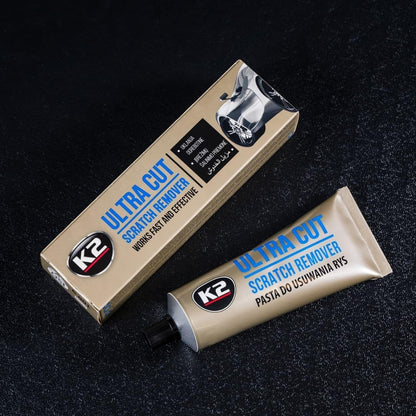 K2 Ultra Cut 100g Scratch Remover Paste - Abrasive Car Paint Polish for Fine and Deeper Marks