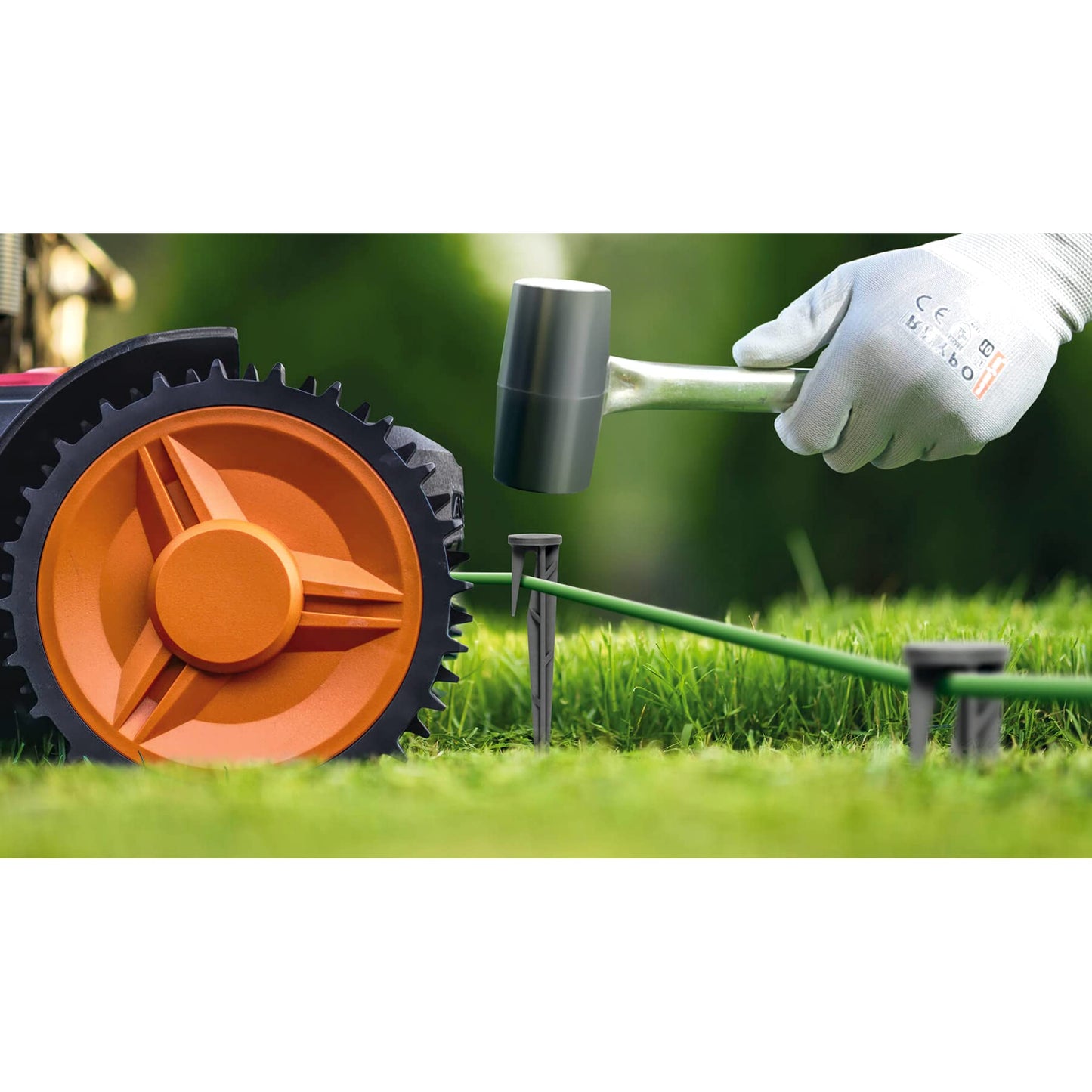 100 x Garden Pegs for Robotic Lawnmower Boundary Wire - Ground Anchors Spikes, Ground Hooks for Robotic Lawn Mower Boundary Cable