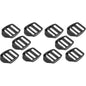10 x Ladderlock Rucksack Sliders Buckles for 30 mm / 1.18" Webbing Strap, Black, Plastic