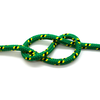 3mm x 5 metres / 16.4 ft of Green & Yellow Polypropylene Rope, Solid Braided Poly Rope Cord Twine for Boating, Yachting, Camping