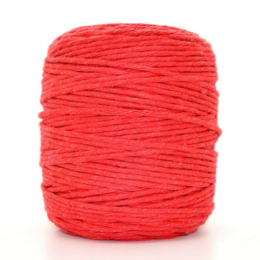 Premium Red Macrame Cord Twine, 200 m / 656 ft of 3 mm Thick Natural Cotton Thread Yarn Macrame Rope (Reel)