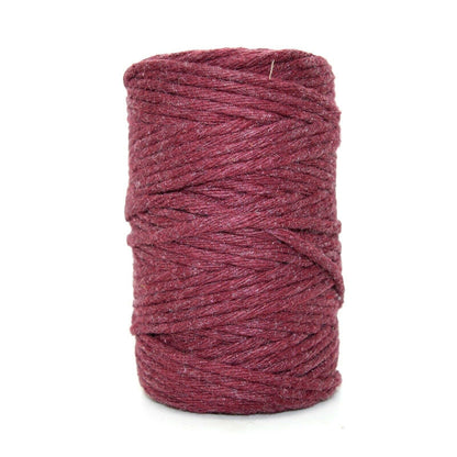 Premium Maroon Macrame Cord Twine, 50 m / 164 ft of 2 mm Thick Natural Cotton Thread Yarn Macrame Rope (Reel)