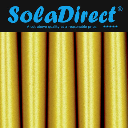 Tapered Dinner Candles, Pack of 10, Unscented, Long Burning Time, 24 cm / 19.45" (Gold, Metallic)