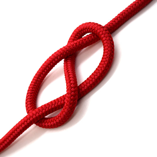 8mm x 100 metres / 328 ft of Red Polypropylene Rope, Solid Braided Poly Rope Cord Twine for Boating, Yachting, Camping