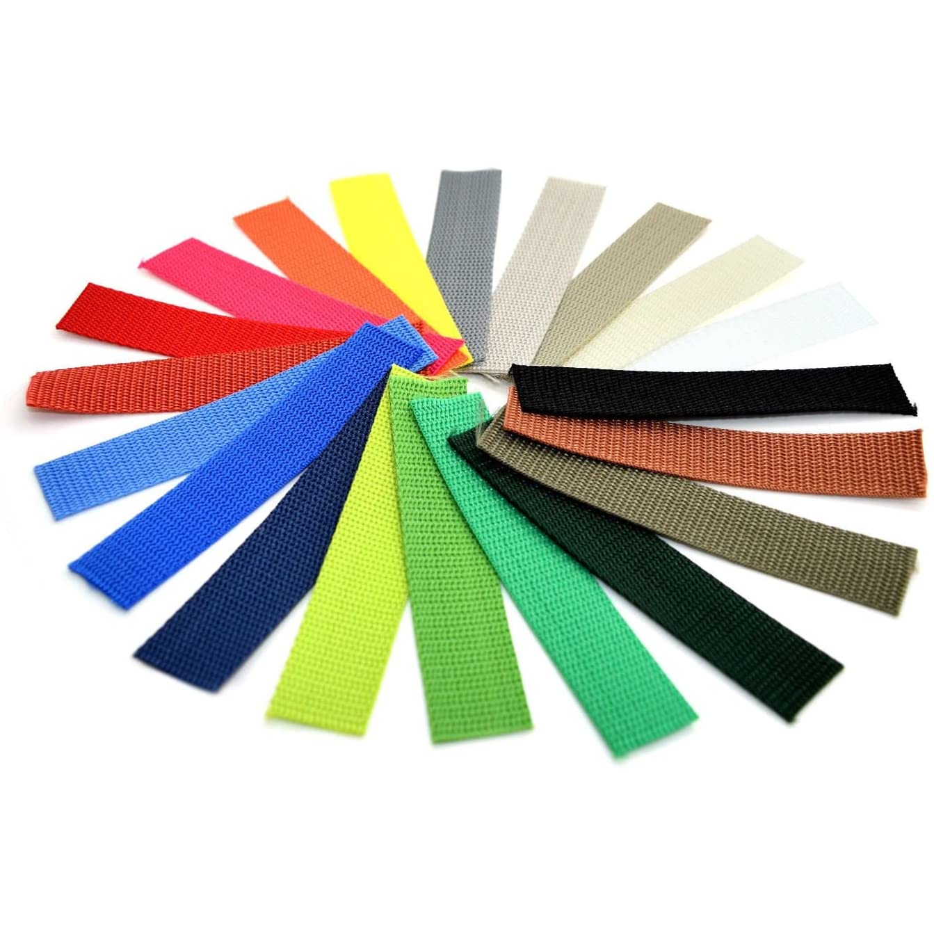 2 metres of 25 mm / 1 in Yellow (110) Heavy Duty Polypropylene Webbing Strap Tape for Backpacks, Luggage Strapping, Belts
