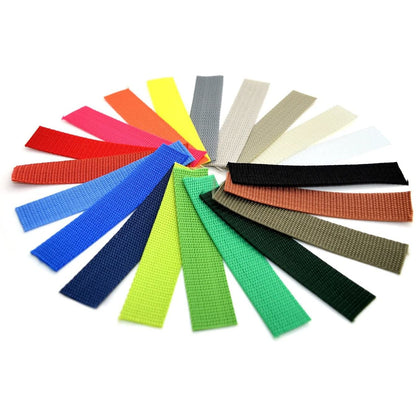 2 metres of 25 mm / 1 in Yellow (110) Heavy Duty Polypropylene Webbing Strap Tape for Backpacks, Luggage Strapping, Belts