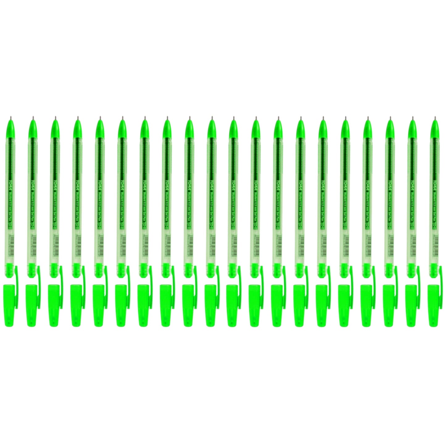 Ballpoint Pens, Gel Ink Ballpoint Pens, Smudge Free, Extra Fine Point 0.5 mm, Ideal for School, Office (Green, 20 Pens)