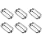 6 Pcs Buckles Set for 40 mm / 1.57" Webbing Strap, 6 x Triglide Sliders, Metal, Silver, Bag Making, Accessories, Straps, DIY