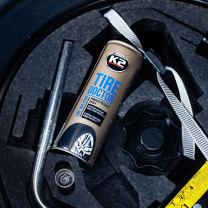 K2 Tire Doctor 535ml Emergency Tyre Repair Spray - Puncture Sealant for Tyres, Cars, Motorcycles
