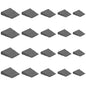 Hammer Wedge Set, Shaft Wedges, 20 pcs - 4 of each Size, Made of Metal with a Serrated Structure