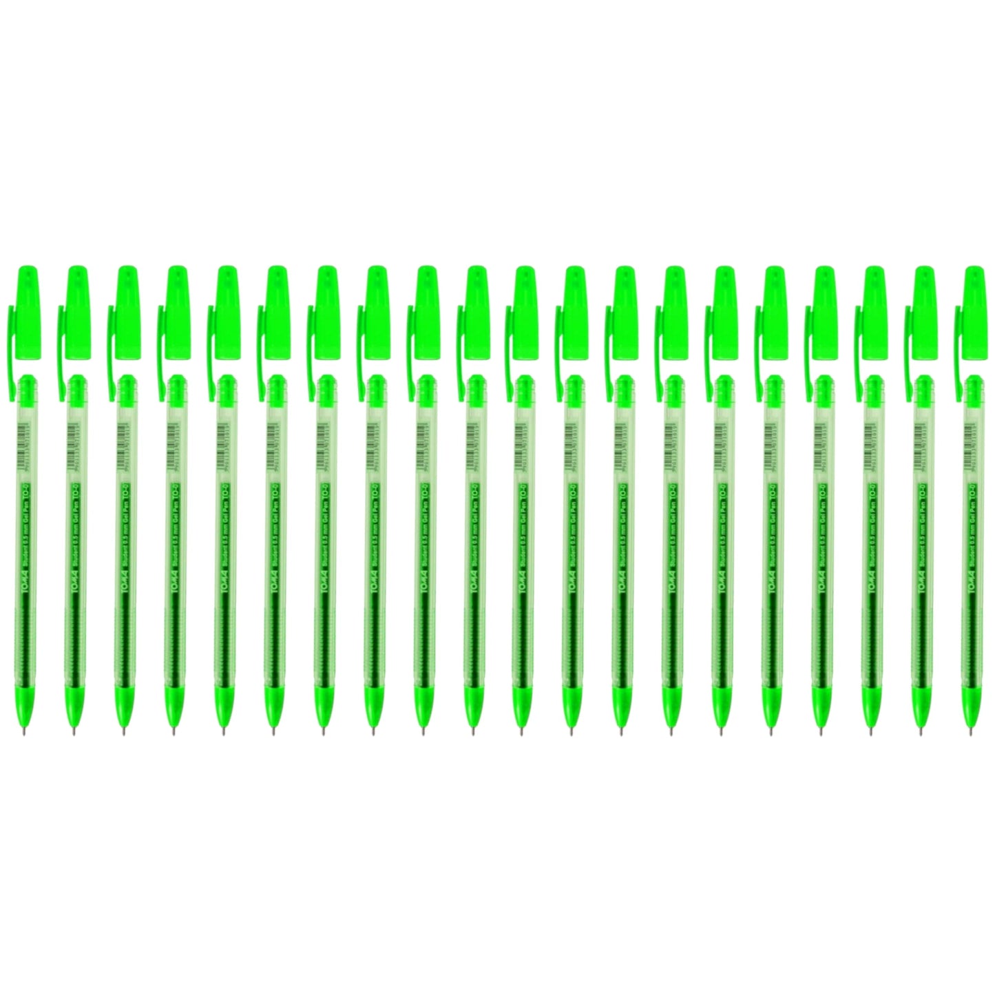 Ballpoint Pens, Gel Ink Ballpoint Pens, Smudge Free, Extra Fine Point 0.5 mm, Ideal for School, Office (Green, 20 Pens)