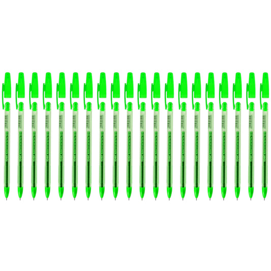 Ballpoint Pens, Gel Ink Ballpoint Pens, Smudge Free, Extra Fine Point 0.5 mm, Ideal for School, Office (Green, 20 Pens)