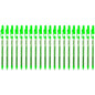 Ballpoint Pens, Gel Ink Ballpoint Pens, Smudge Free, Extra Fine Point 0.5 mm, Ideal for School, Office (Green, 20 Pens)