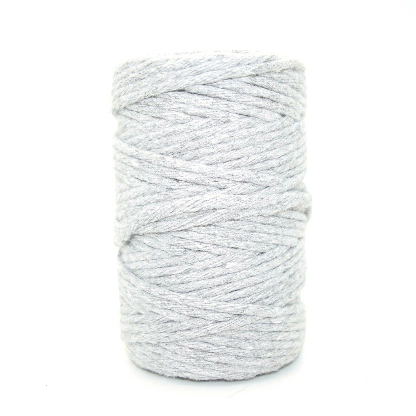 Premium Grey Macrame Cord Twine, 50 m / 164 ft of 3 mm Thick Natural Cotton Thread Yarn Macrame Rope (Reel)