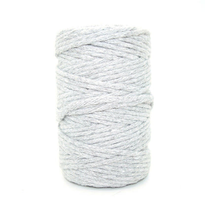 Premium Grey Macrame Cord Twine, 50 m / 164 ft of 5 mm Thick Natural Cotton Thread Yarn Macrame Rope (Reel)