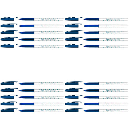 Ballpoint Pens, Smudge Free Ballpoint Pens, Extra Fine Point 0.5 mm, Ideal for School, Office, Everyday Use (Blue, 20 Pens)
