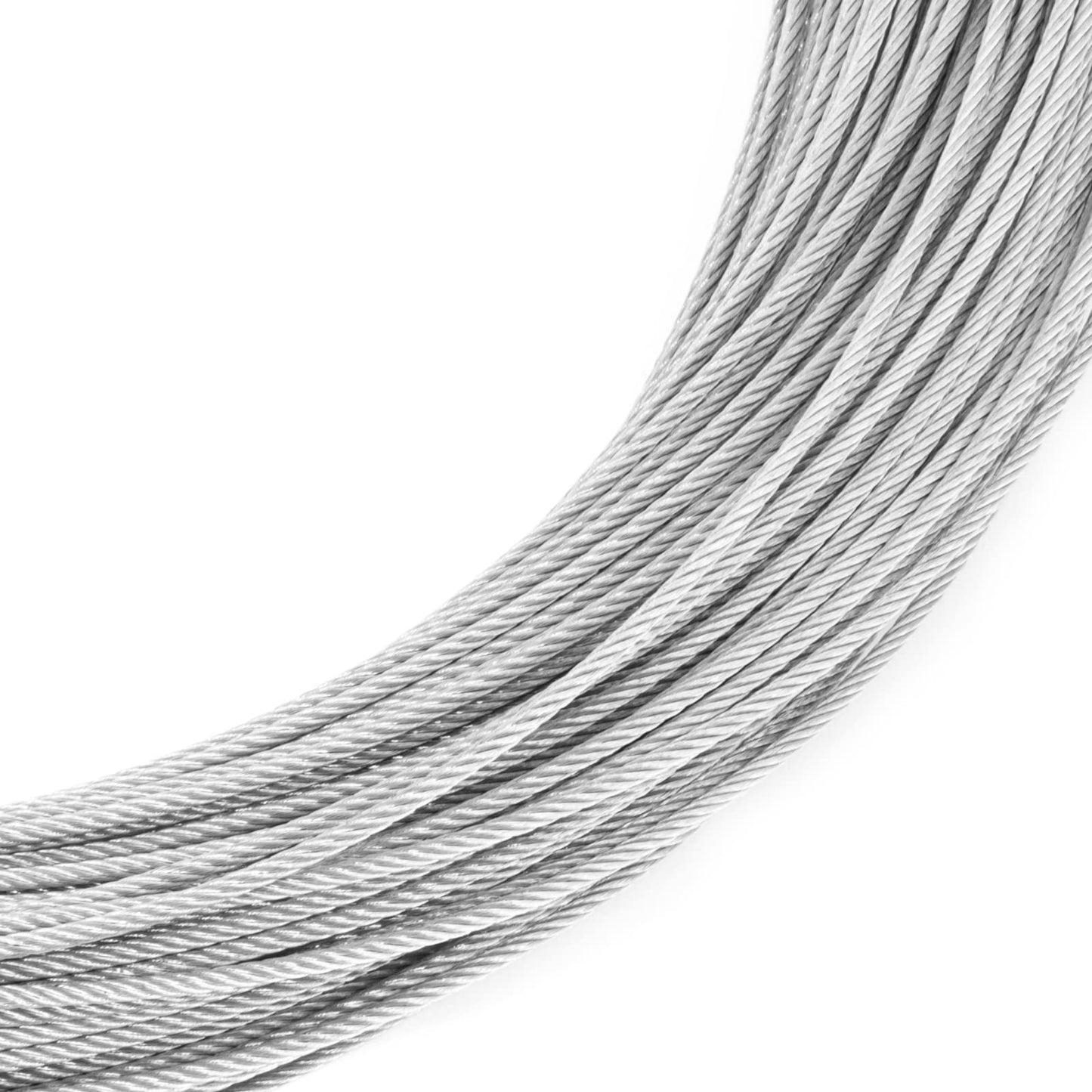 4 mm Thick Wire Rope Wire Cable - 50 metres / 164.04 ft - Galvanised Metal Steel Rope