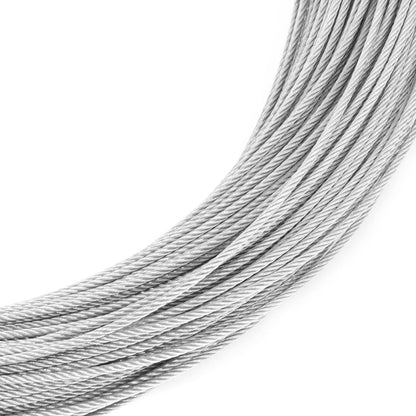 4 mm Thick Wire Rope Wire Cable - 50 metres / 164.04 ft - Galvanised Metal Steel Rope