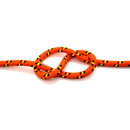 10mm x 5 metres / 16.4 ft of Orange & Black Polypropylene Rope, Solid Braided Poly Rope Cord Twine for Boating, Yachting, Camping