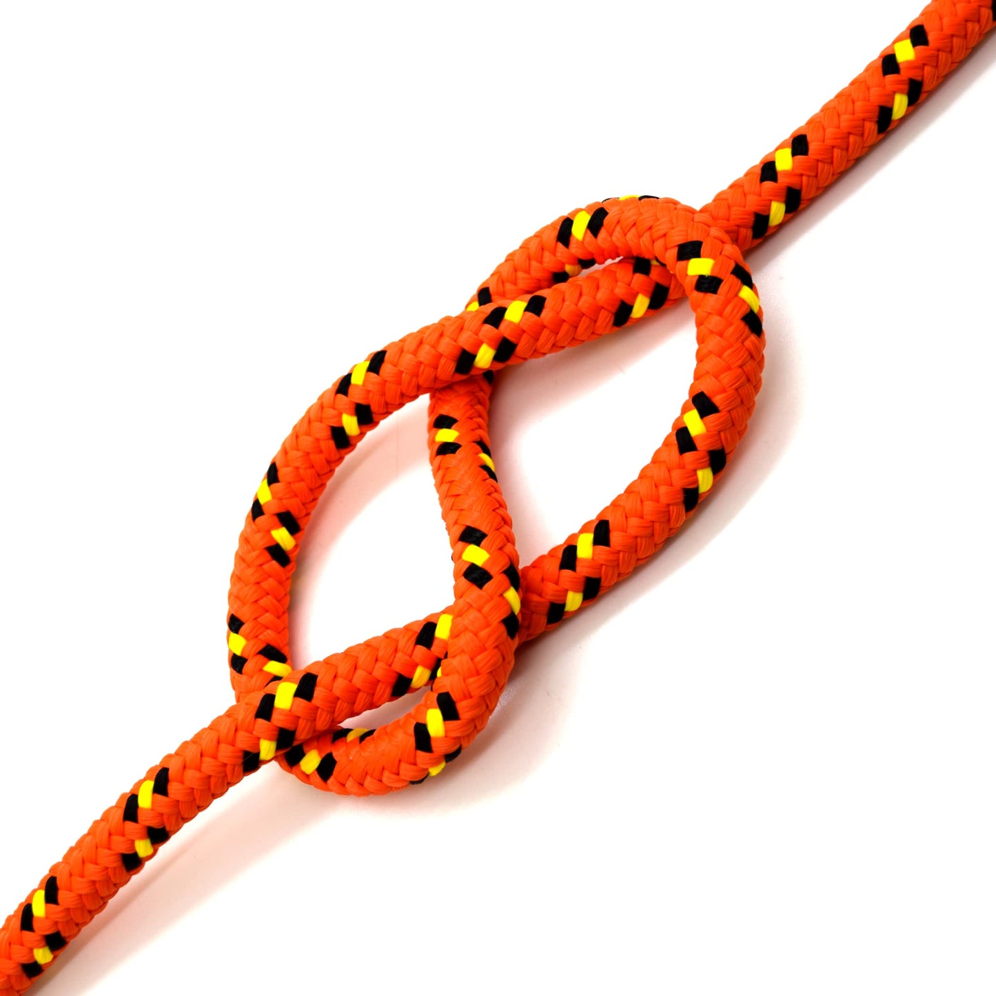 10mm x 5 metres / 16.4 ft of Orange & Black Polypropylene Rope, Solid Braided Poly Rope Cord Twine for Boating, Yachting, Camping