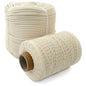 Cotton Rope, Natural Woven Cotton Thread - 5 m / 16 ft of 12 mm Thick Soft for DIY Crafts, Decking Rope, Gardening, Bundling