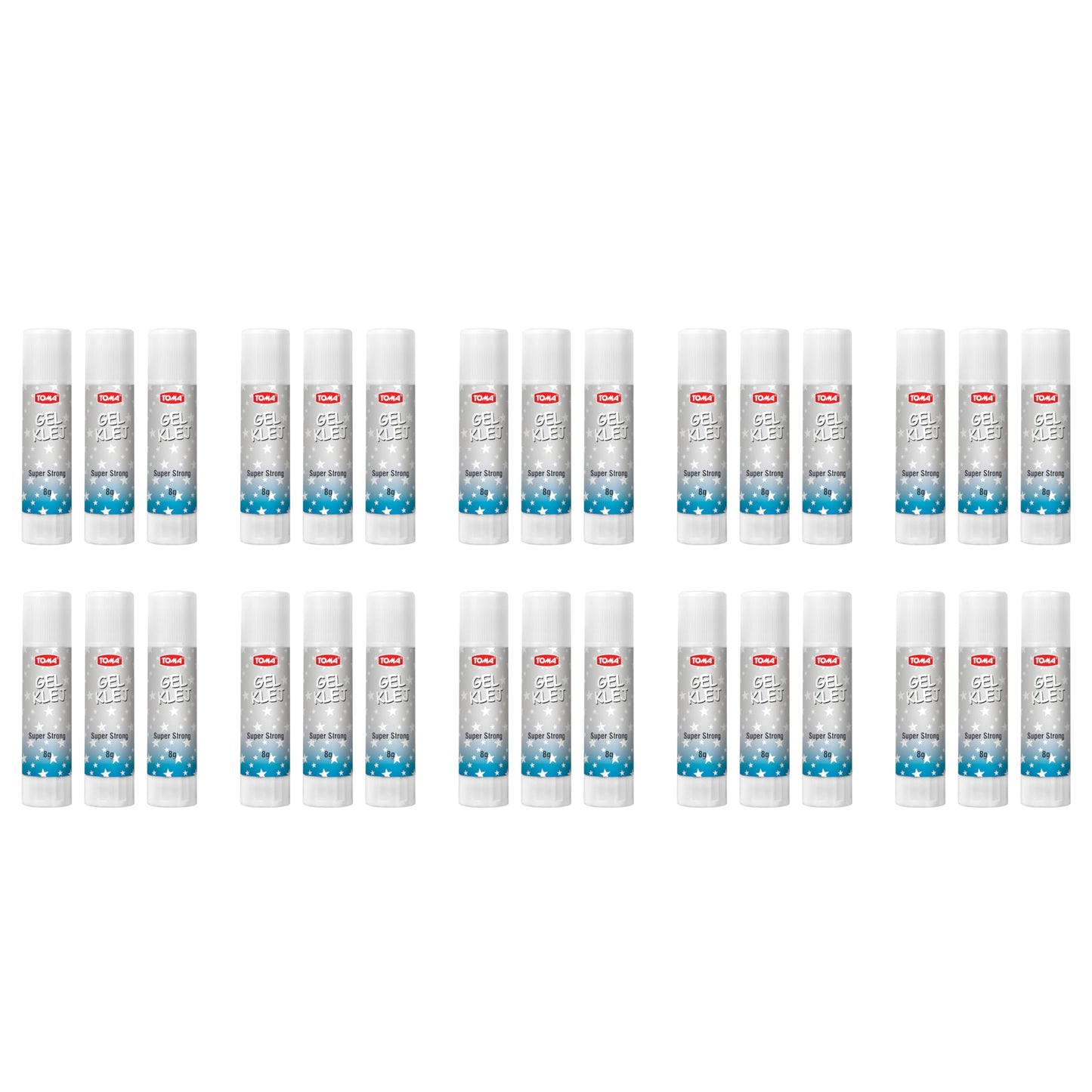 8 g Glue Sticks, Gel Glue Sticks, Clear, Washable, Non-toxic, Odourless, Ideal for School, Office, Everyday Use (Pack of 30)