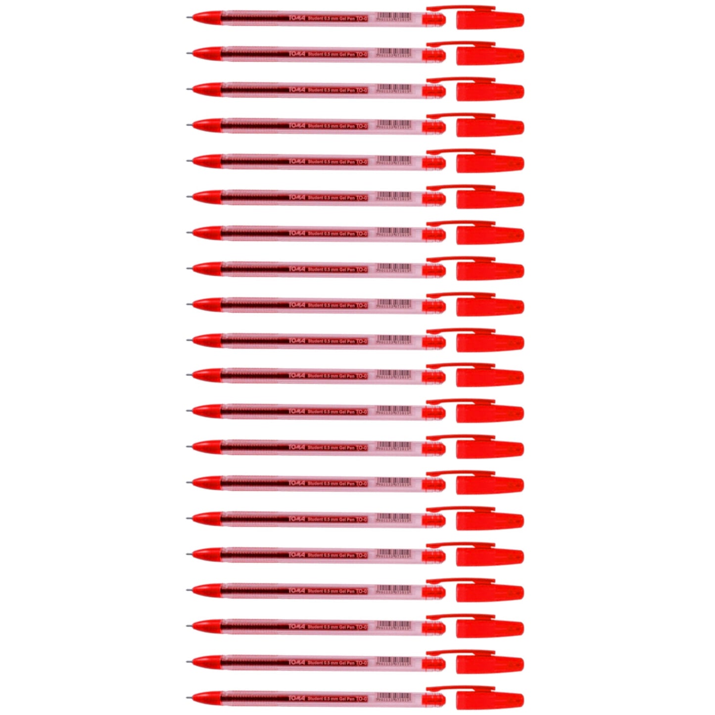 Ballpoint Pens, Gel Ink Ballpoint Pens, Smudge Free, Extra Fine Point 0.5 mm, Ideal for School, Office (Red, 20 Pens)