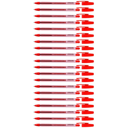 Ballpoint Pens, Gel Ink Ballpoint Pens, Smudge Free, Extra Fine Point 0.5 mm, Ideal for School, Office (Red, 20 Pens)