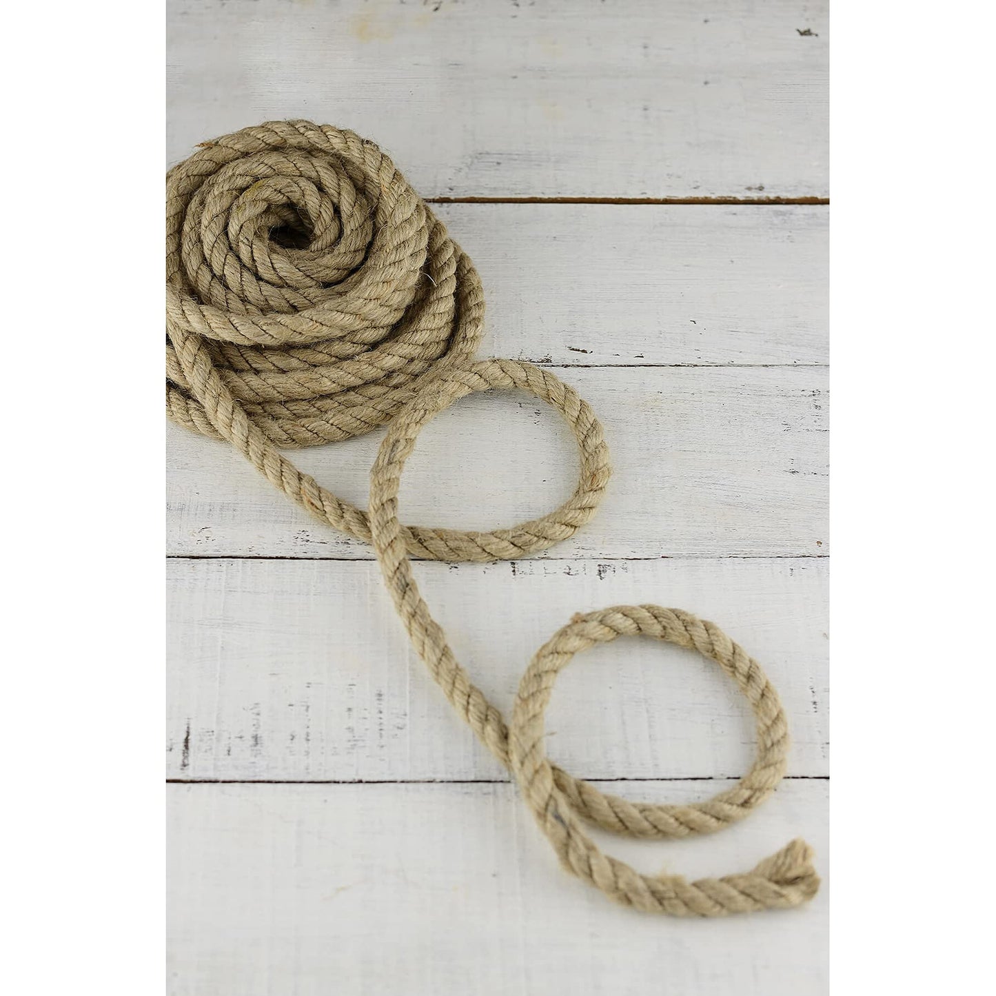 8 mm Jute Rope, 50 metres / 164 ft Long, Strong Natural Hessian Cord, Perfect for Decking, Gardening, Bundling, Camping, DIY