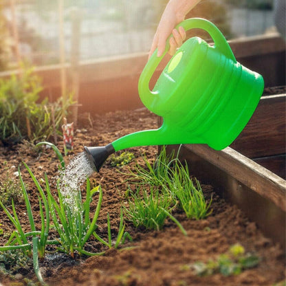 5L Watering Can, Green Lightweight Plastic Watering Can Black Detachable Sprinkler Rose Head, Outdoor & Indoor Hydrate Water Can
