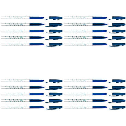 Ballpoint Pens, Smudge Free Ballpoint Pens, Extra Fine Point 0.5 mm, Ideal for School, Office, Everyday Use (Blue, 20 Pens)