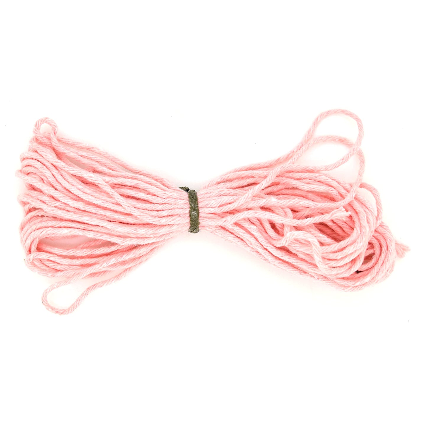 Premium Pink Macrame Cord Twine, 20 m / 65 ft of 5 mm Thick Natural Cotton Thread Yarn Macrame Rope for DIY Crafts (Hank)