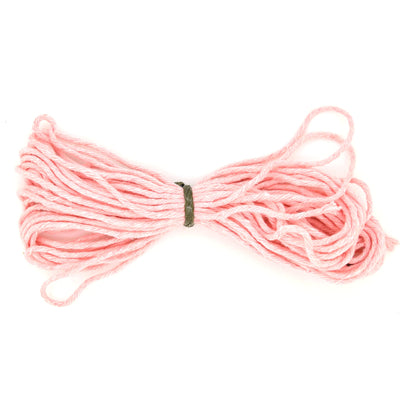 Premium Pink Macrame Cord Twine, 20 m / 65 ft of 5 mm Thick Natural Cotton Thread Yarn Macrame Rope for DIY Crafts (Hank)