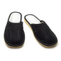 Men's Natural Leather Slippers Shoes, Closed Toe Comfortable Slip-On Sandals Mules for Gents (Black, Size: 10.5 UK / 45 EU)