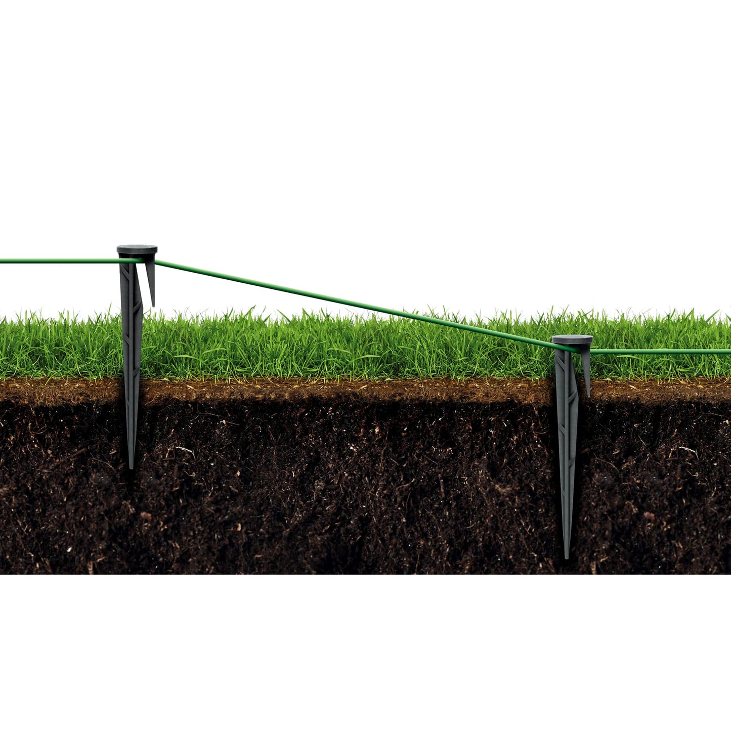 100 x Garden Pegs for Robotic Lawnmower Boundary Wire - Ground Anchors Spikes, Ground Hooks for Robotic Lawn Mower Boundary Cable
