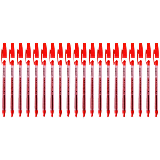 Ballpoint Pens, Gel Ink Ballpoint Pens, Smudge Free, Extra Fine Point 0.5 mm, Ideal for School, Office (Red, 20 Pens)