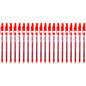Ballpoint Pens, Gel Ink Ballpoint Pens, Smudge Free, Extra Fine Point 0.5 mm, Ideal for School, Office (Red, 20 Pens)