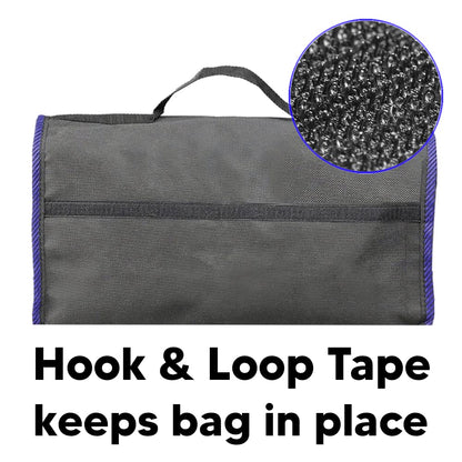 Car Boot Organiser Bag Anti Slip Foldable for Boot Storage Case Tool Bag Boot Tidy Bag, Suitable for All Vehicles, Black & Blue (M)