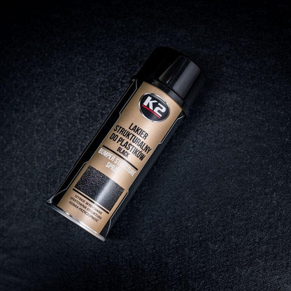 K2 Bumper 400ml Black Textured Paint - Fast-Drying Structural Plastic Paint for Car Bumpers