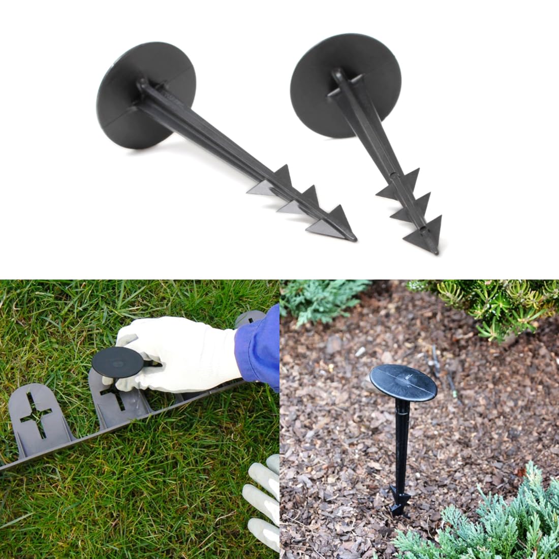 Garden Pegs - Pack of 50 x 5" Ground Pegs for Securing Landscape Fabric, Ground Stakes Anchors for Fixing Weed Control Fabric