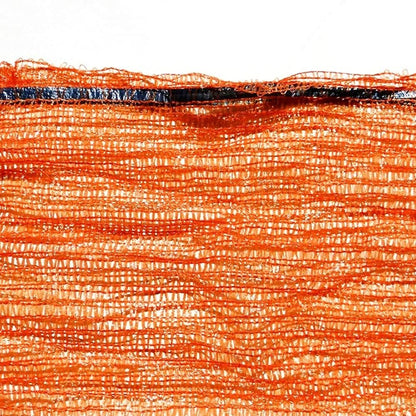 100 x Net Sacks 35 x 50 cm / 13.5 x 19.5" Max Load 10 Kg Non-Stretch with Drawstring, Raschel Bags, Mesh Sacks (Orange)