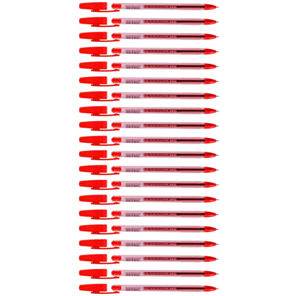 Ballpoint Pens, Gel Ink Ballpoint Pens, Smudge Free, Extra Fine Point 0.5 mm, Ideal for School, Office (Red, 20 Pens)