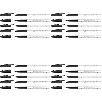 Ballpoint Pens, Smudge Free Ballpoint Pens, Extra Fine Point 0.5 mm, Ideal for School, Office, Everyday Use (Black, 20 Pens)