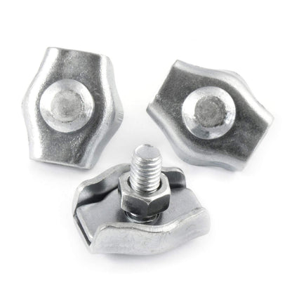 2 x 4 mm Simplex Rope Clip Clamp Fixing Loose Ends of Wire, Jute and Polypropylene Ropes