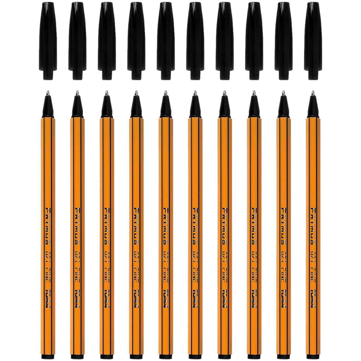Ballpoint Pens, Smudge Free Ballpoint Pens, Fine Point 0.7 mm, Ideal for School, Office, Everyday Use (Black, 10 Pens)