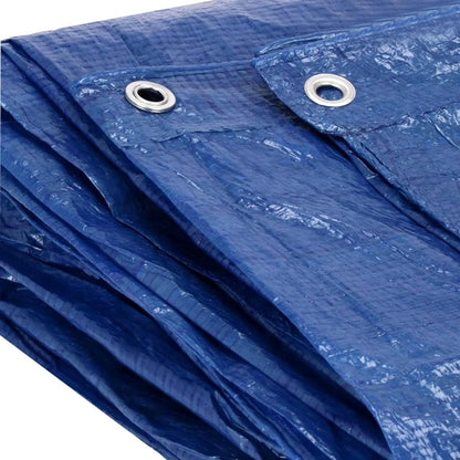 3 x 5 m Tarpaulin Cover - Blue 50GSM - Waterproof, Frost-Resistant, UV Protection, Multipurpose, Groundsheet