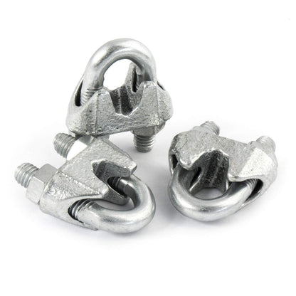 2 x 8 mm U Bolt Rope Clip Clamp Fixing Loose Ends of Wire, Jute and Polypropylene Ropes